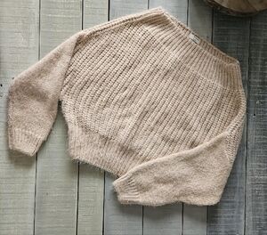 #23 Cream Chunky Knit Crew Neck Sweater